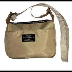 Vintage 90’s Ralph Lauren Polo Jeans Company Nylon Tan Crossbody Bag